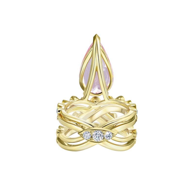 Кольцо с морганитом и бриллиантами