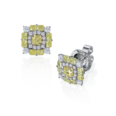 Серьги-пусеты с бриллиантами