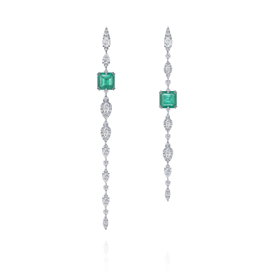 E05-SM-003-6 Серьги (750) (10 Бр Груша 1,910Ct 3/5А ,1 Бр Груша 0,100Ct 3/5А ,1 Бр Груша 0,050Ct 3/5А ,1 Бр Кр-57 0,040Ct 3/5А ) ШК: 2000000031057