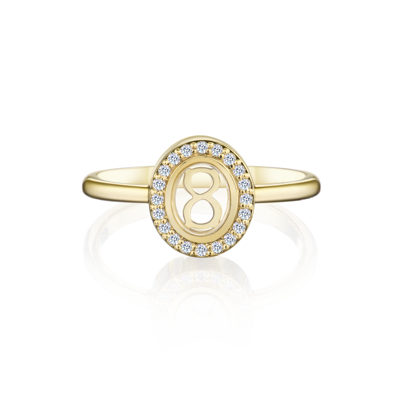 Кольцо "8" с бриллиантами