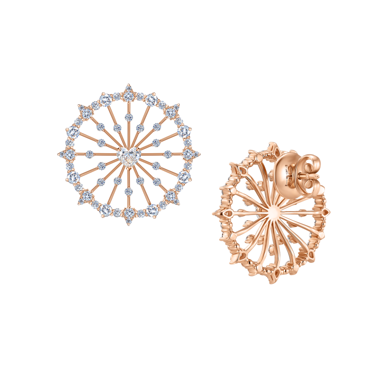 Серьги-пусеты с бриллиантами