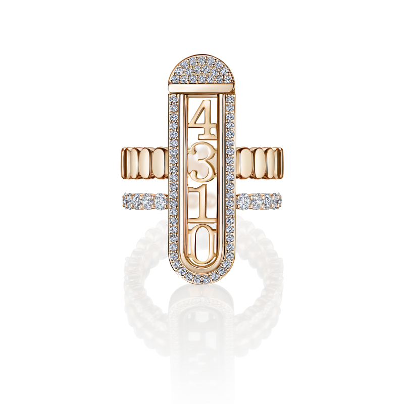 Кольцо-трансформер с бриллиантами