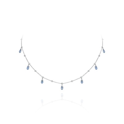 Колье с сапфирами и бриллиантами