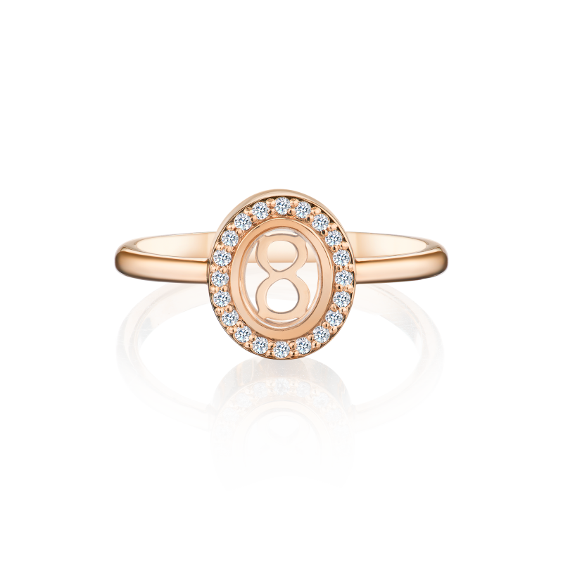 Кольцо "8" с бриллиантами