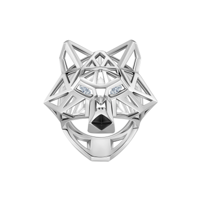 Кольцо с бриллиантами и агатом