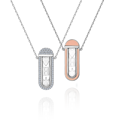 Детское колье-трансформер с бриллиантами и эмалью